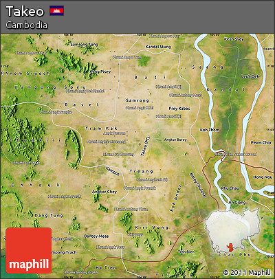 Satellite Map of Takeo