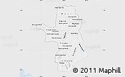 Silver Style Map of Takeo, single color outside