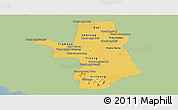 Savanna Style Panoramic Map of Takeo, single color outside