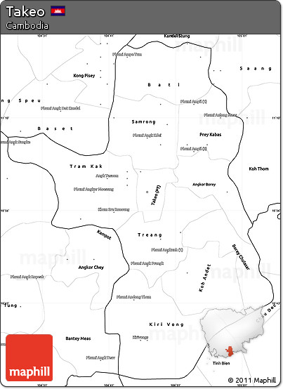 Blank Simple Map of Takeo