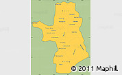Savanna Style Simple Map of Takeo, cropped outside