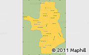 Savanna Style Simple Map of Takeo, single color outside