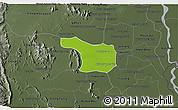 Physical 3D Map of Tram Kak, darken, semi-desaturated
