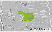 Physical 3D Map of Tram Kak, lighten, desaturated