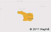 Political 3D Map of Tram Kak, cropped outside