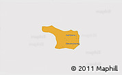 Political 3D Map of Tram Kak, single color outside