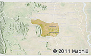 Satellite 3D Map of Tram Kak, lighten