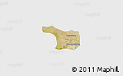 Satellite 3D Map of Tram Kak, single color outside
