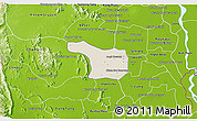 Shaded Relief 3D Map of Tram Kak, physical outside
