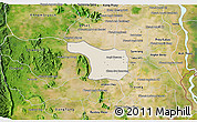 Shaded Relief 3D Map of Tram Kak, satellite outside