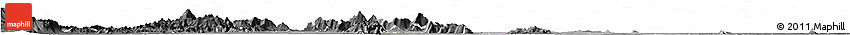Satellite Horizon Map of Tram Kak, desaturated