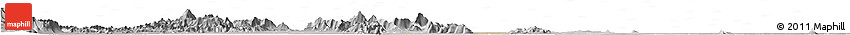 Satellite Horizon Map of Tram Kak, lighten, desaturated