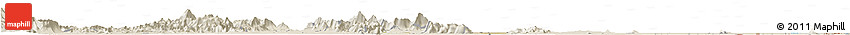 Satellite Horizon Map of Tram Kak, shaded relief outside