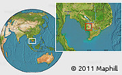 Satellite Location Map of Tram Kak