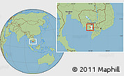 Savanna Style Location Map of Tram Kak, highlighted parent region