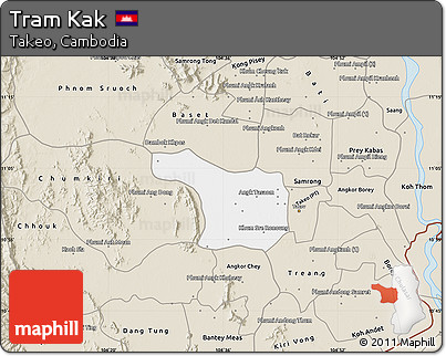Classic Style Map of Tram Kak