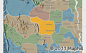 Political Map of Tram Kak, semi-desaturated