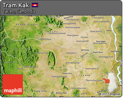 Satellite Map of Tram Kak