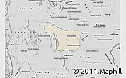 Shaded Relief Map of Tram Kak, desaturated