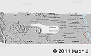 Gray Panoramic Map of Tram Kak