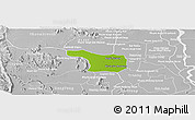 Physical Panoramic Map of Tram Kak, lighten, desaturated