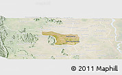 Satellite Panoramic Map of Tram Kak, lighten