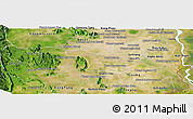 Satellite Panoramic Map of Tram Kak
