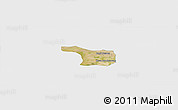 Satellite Panoramic Map of Tram Kak, single color outside