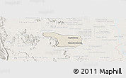 Shaded Relief Panoramic Map of Tram Kak, lighten