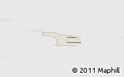 Shaded Relief Panoramic Map of Tram Kak, single color outside