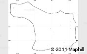 Blank Simple Map of Tram Kak, cropped outside, no labels