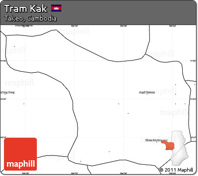 Blank Simple Map of Tram Kak