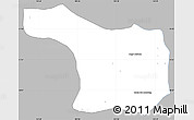 Gray Simple Map of Tram Kak, single color outside