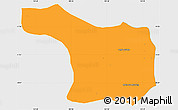 Political Simple Map of Tram Kak, single color outside