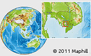 Physical Location Map of Treang, highlighted parent region, within the entire country