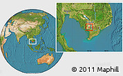 Satellite Location Map of Treang