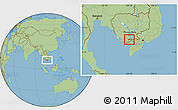 Savanna Style Location Map of Treang