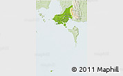 Physical 3D Map of Tonle Sap, lighten