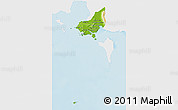 Physical 3D Map of Tonle Sap, single color outside
