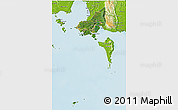 Satellite 3D Map of Tonle Sap, physical outside