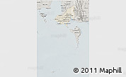 Shaded Relief 3D Map of Tonle Sap, semi-desaturated