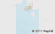 Shaded Relief 3D Map of Tonle Sap, single color outside