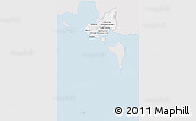 Silver Style 3D Map of Tonle Sap, single color outside
