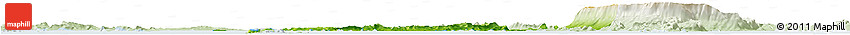 Physical Horizon Map of Tonle Sap, lighten