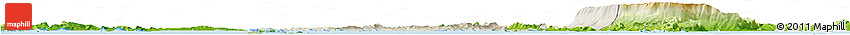 Shaded Relief Horizon Map of Tonle Sap, physical outside