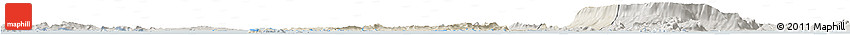Shaded Relief Horizon Map of Tonle Sap, semi-desaturated
