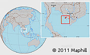 Gray Location Map of Tonle Sap