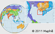 Political Location Map of Tonle Sap