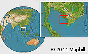 Satellite Location Map of Tonle Sap