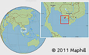 Savanna Style Location Map of Tonle Sap